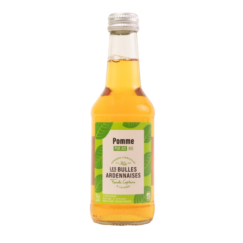 Jus de pommes Bio les « bulles ardennaises » 25cl