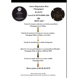 Soirée Dégustation Mets & Champagnes H. Baty – Maison Souply